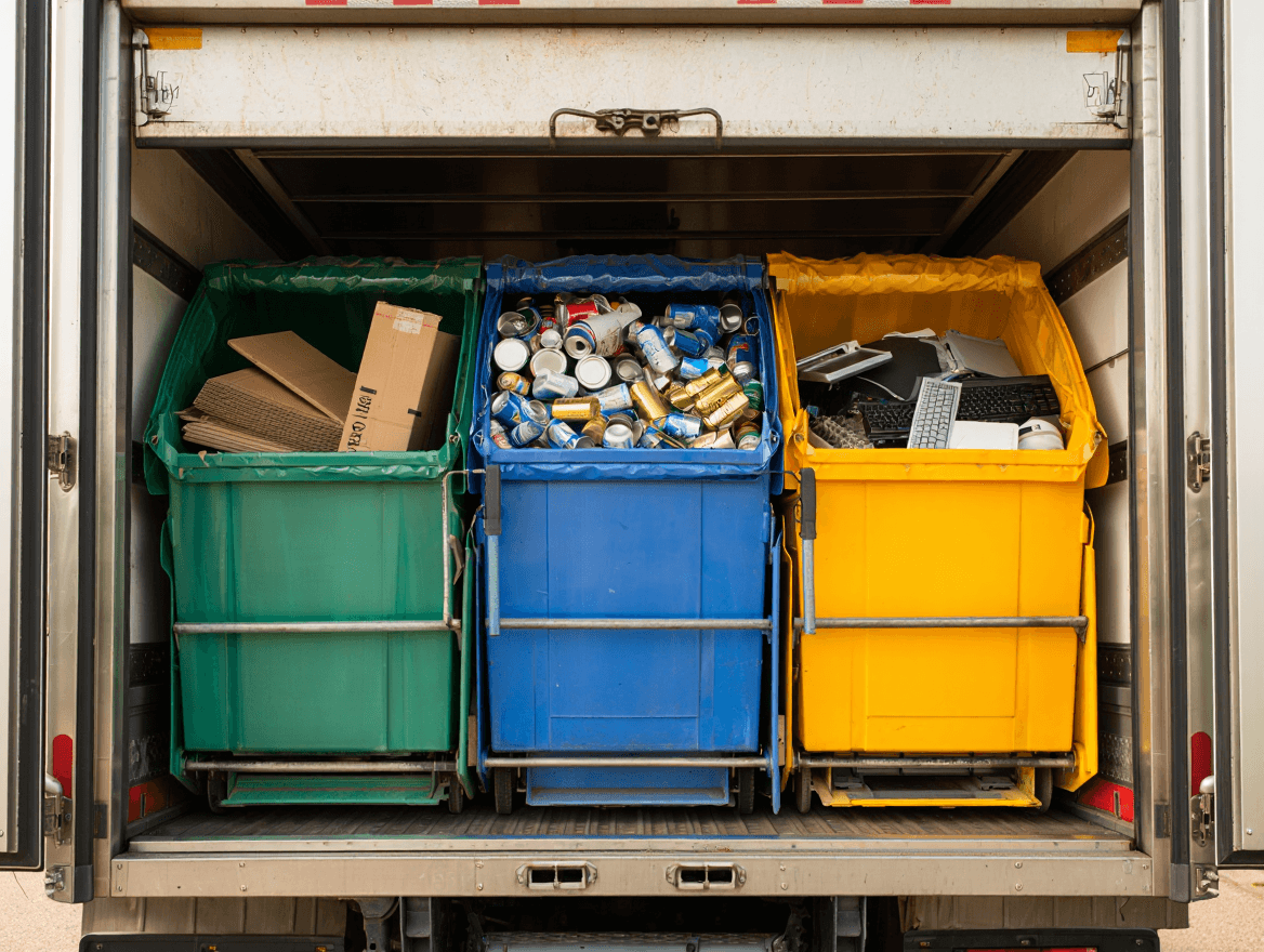 Curbside pickup staged for junk removal in Marin County